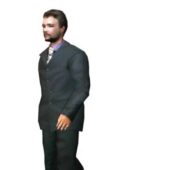 Business Office Man Walking Down Characters