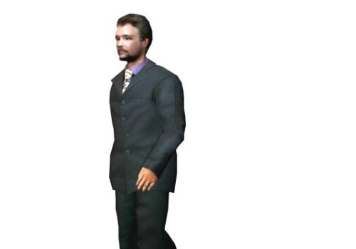 Business Office Man Walking Down Characters