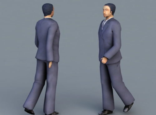 Businessman Walking Pose Character Characters