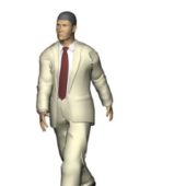 Businessman Character In Shirt And Tie Characters