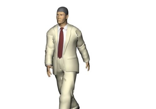 Businessman Character In Shirt And Tie Characters