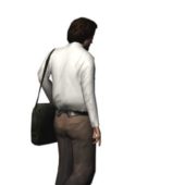Businessman Standing With Bag Characters