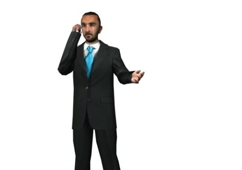 Businessman Talking On Phone Characters