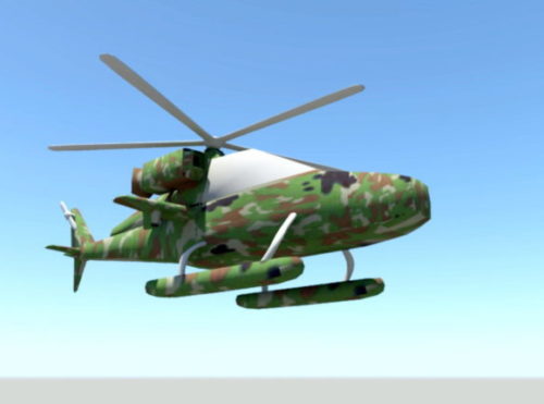 Military Camouflage Helicopter