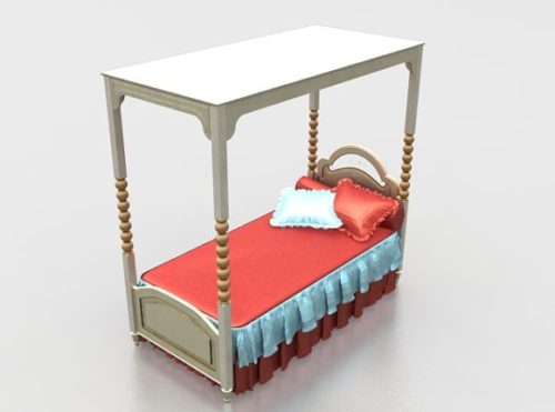 Canopy Bed Kid Girl Room