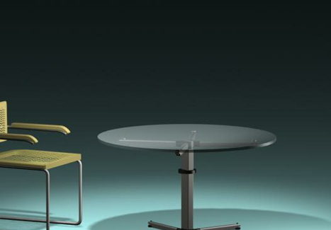 Cantilever Chair And Glass Table | Furniture
