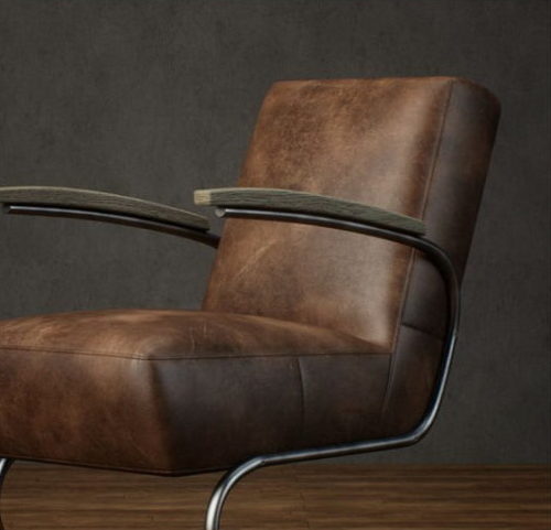 Realistic Leather Cantilever Armchair | Furniture