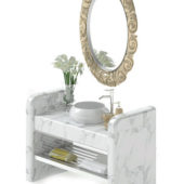 Carrara Marble Bathroom Vanity Furniture