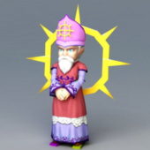 Character Cartoon Bishop With Rig