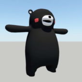 Cartoon Character Black Bear