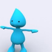 Cartoon Character Blue People Rigged