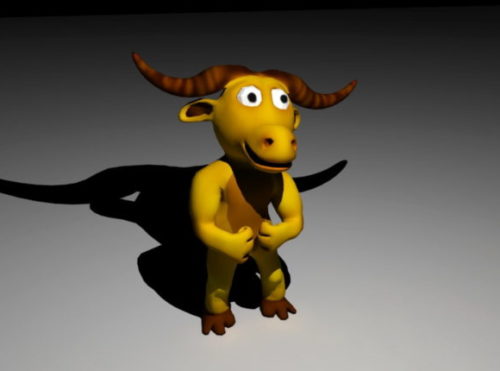 Cartoon Animal Bull Character