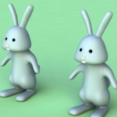 Bunny Rabbit Cartoon Animal Rigged