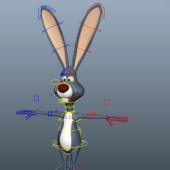 Cartoon Character Bunny Rabbit Rigged