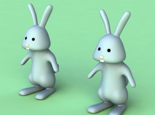 Bunny Rabbit Cartoon Animal Rigged