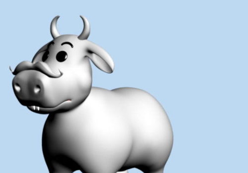 Cartoon Cow Animal Rigged