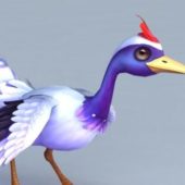Cartoon Crane Bird Animal