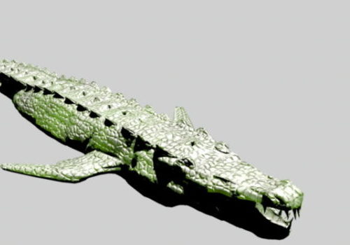 Low Poly Wild Crocodile