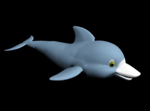 Cartoon Dolphin Animal Animated Rigged