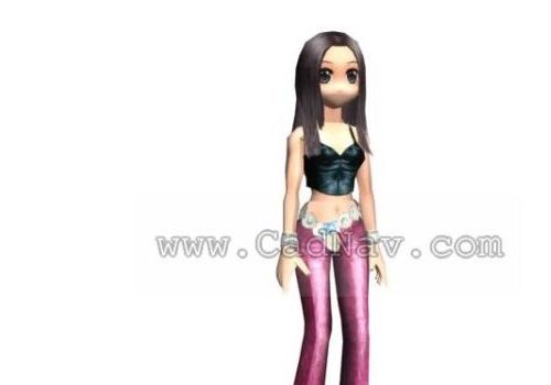 Cartoon Anime Female Character