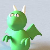 Baby Cartoon Green Dragon | Animals