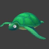 Cartoon Animal Green Turtle