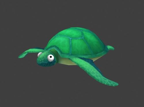 Cartoon Animal Green Turtle