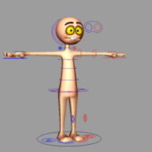 Game Character Cartoon Human Base Rig