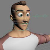 Cartoon Character Man Rig & Animated