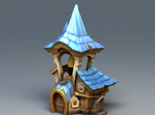 Cartoon Style Medieval House Free 3D Model - .Max - 123Free3DModels