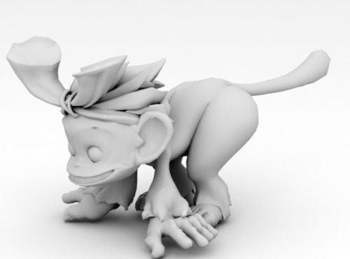 Cartoon Monkey Character