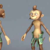 Cartoon Style Monkey Man