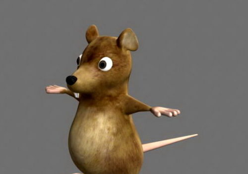 Cartoon Character Mouse Rigged