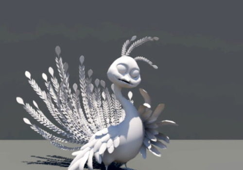 Cartoon Peafowl Character