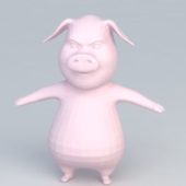 Cartoon Pig Animal Character
