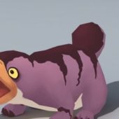 Platypus Cartoon Animal Animated Rigged