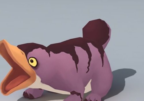 Platypus Cartoon Animal Animated Rigged