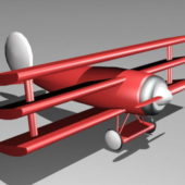 Cartoon Biplane Aircraft