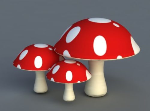 Cartoon Mushroom Free 3D Model - .Max - 123Free3DModels
