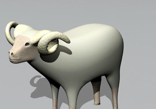 Cartoon Sheep Lowpoly Animal