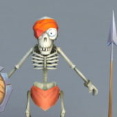 Cartoon Character Skeleton Warrior