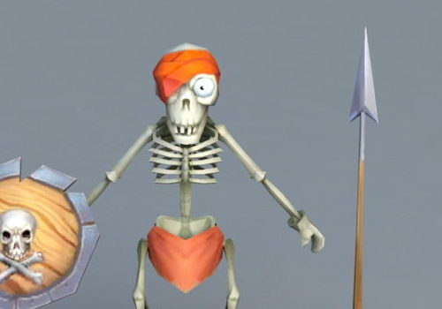 Cartoon Character Skeleton Warrior
