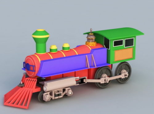Cartoon Engines Train Design Free 3D Model - .3ds - 123Free3DModels
