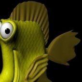 Cartoon Yellow Tropical Fish