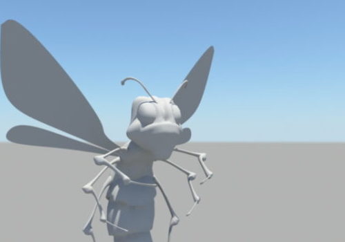 Cartoon Lowpoly Wasp