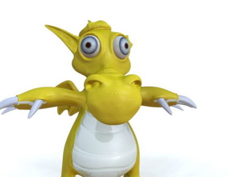 Yellow Dragon Cute Cartoon Character