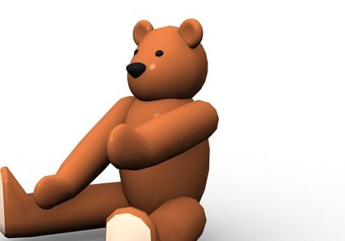 Cartoon Baby Bear Sitting | Animals