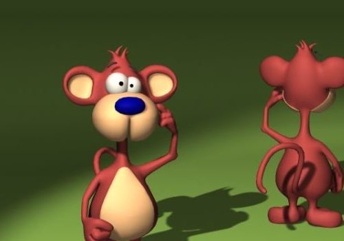 Thinking Monkey Cartoon Character Characters