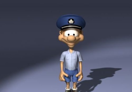 Cartoon Postman Officer Character Characters
