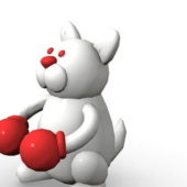 Cartoon Rabbit Boxing Stuffed Toy | Animals